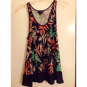 Flowy top (colors navy, coral, tan, green)